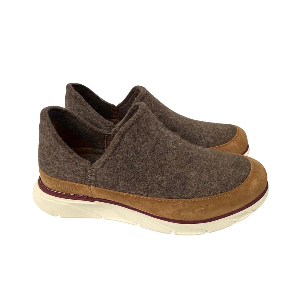 LL Bean Downeast Wool Slip On Shoes Women’s Size 8 M Brown Toasted Coconut - Picture 1 of 11